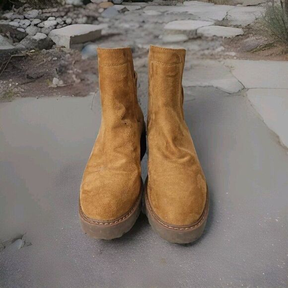 Rock & Candy Kalea Tan Booties Boots Womens Size 8.5 - Picture 2 of 9